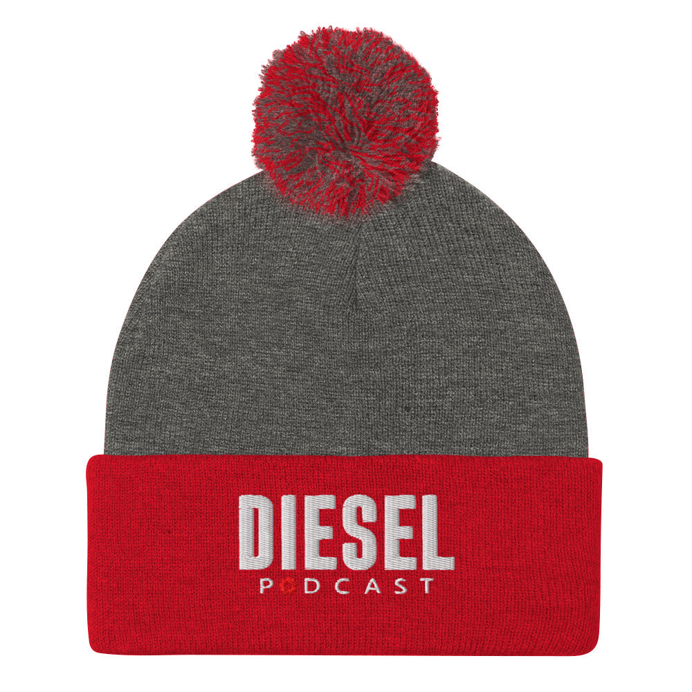 Diesel Knitted Beanie Multi Colours Pom Pom Hat Traditional Pom Pom Beanie - Multi Color Knit Winter Hat  main image 4